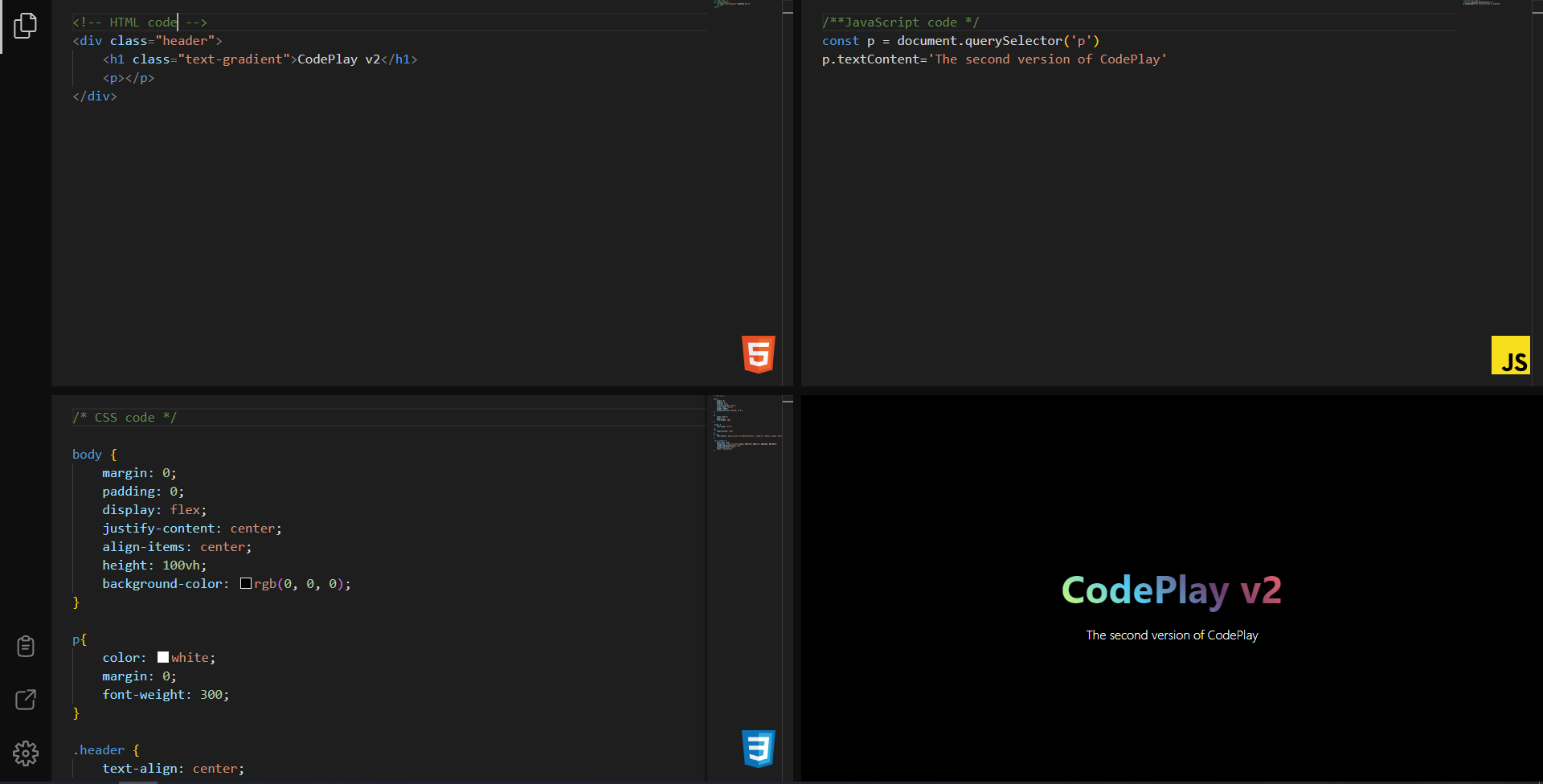 Preview of project CodePlay V2